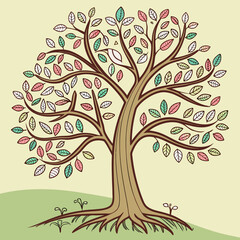 Colorful tree illustration