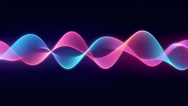 Interzone Sonic Wave Colorful Abstract Waves Light Pattern on Dark Background