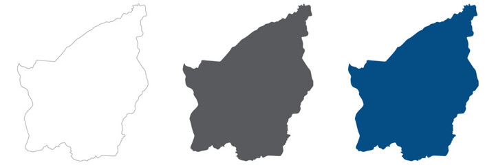 San Marino map plain set. Map of San Marino in blank set.