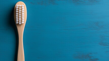 Ecoconscious bamboo toothbrush resting on wooden surface highlighting zero waste bathroom habits