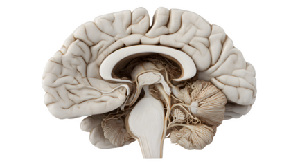 Detailed human brain anatomy model 