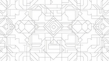 Abstract geometric pattern of lines and shapes