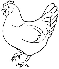 닭 라인그림