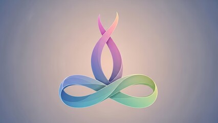 Vibrant ribbon infinity symbol in modern gradient colors