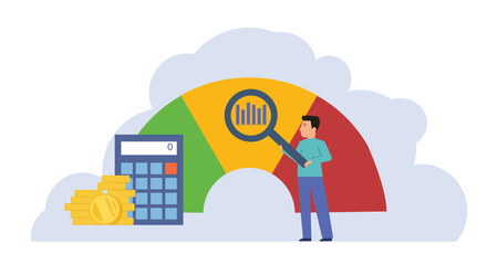 Benchmark performance growth key performance indicator. The result of measuring a key performance indicator.