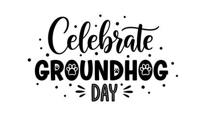 Fototapeta premium Celebrate groundhog day with fun and festivity