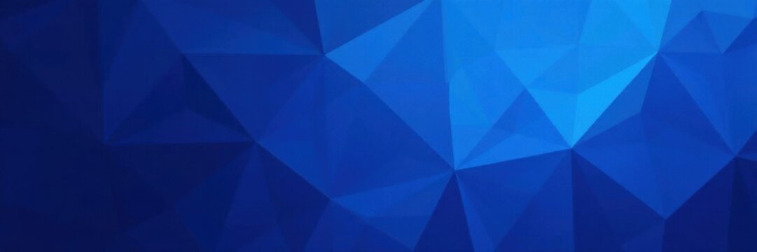 Deep blue fractal geometric triangle pattern Abstract polygon background design , complex, minimal