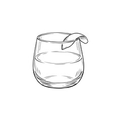 Hand Drawn Cocktail Glasses Sketch Set Vector Illustration Isolated on White