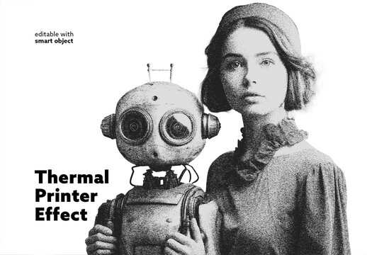 Thermal Printer Photo Effect