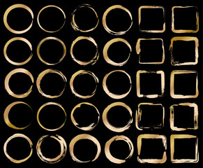 書道　墨タッチ　背景素材のイラストセット