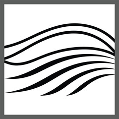 Obraz premium Minimal Abstract Wave Line Art Background