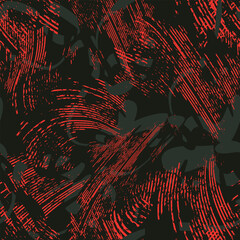 Urban seamless abstract pattern. Modern camouflage style with grunge tracks