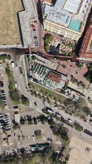 Fototapeta premium Baluarte de San Francisco Javier, Cartagena de Indias: Vista Aérea de Murallas y Centro Histórico | Aerial View of the Bastion, Historic Walls and Colonial City in Colombia.