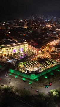 Baluarte de San Francisco Javier, Cartagena de Indias: Vista A&eacute;rea de Murallas y Centro Hist&oacute;rico | Aerial View of the Bastion, Historic Walls and Colonial City in Colombia.