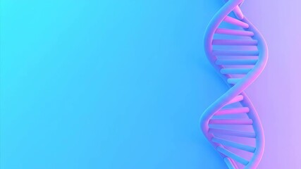 Abstract image of dna strand on pink and blue background. Gene helix structure for biotechnology and medical science. - Powered by Adobe