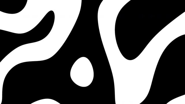 Combining the keywords and existing title zebra animation swirls within a black and white abstract organic blob pattern.