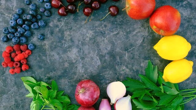 Products that contain quercetin. Selective focus.