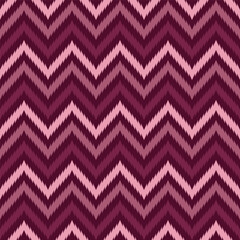 Geometric Zigzag Seamless Fashion Textile Pattern with Shades of Pink