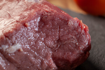 Preparing "piemontese" beef for cooking