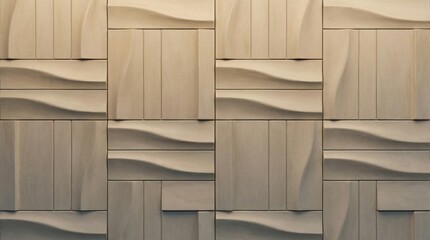 Seamless Sculpted Panel Fade Wall Pattern