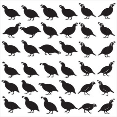 Quail Bird Silhouette Svg Clipart