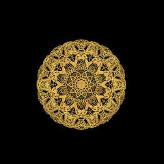 Golden Mandala Sacred Geometry Luxury Ornamental Design