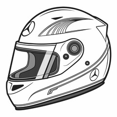 Obraz premium Mercedes formula one helmet
