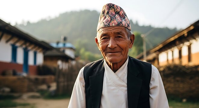 Nepali Man Smiling.