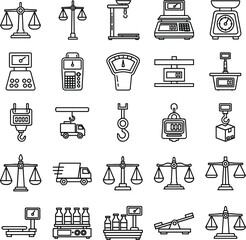 Human facial expressions line icons set featuring various emotions smile sadness anger surprise and diverse character profile symbols.