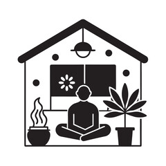 Cozy Home Weekend Lifestyle Relaxation Silhouette