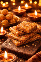 Traditional Peanut Chikki For Makar Sankranti Festival