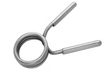 Spring barbell collar for weightlifting and fitness, transparent background