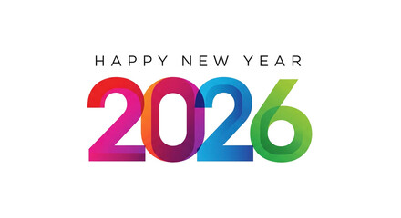 HAPPY NEW YEAR is displayed above the numerical year 2026