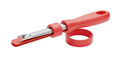 Red Kitchen Tool for Fruit and Vegetable Coring and Peeling