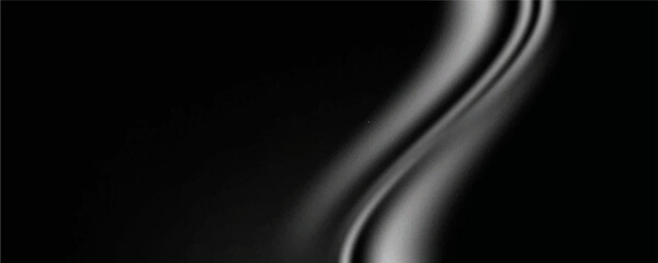 Abstract black background with curved lines creating a modern, sleek design. Blender 3D illustration