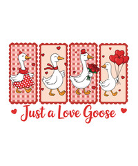 Funny Goose Valentine Love Design
