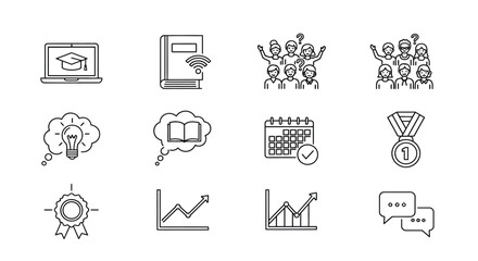 Educational achievements and learning Vector