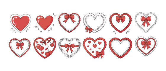 Abstract Valentine Heart Shape Collection