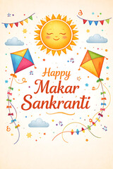 Traditional Indian Makar Sankranti Festival Joyful Celebration Scene