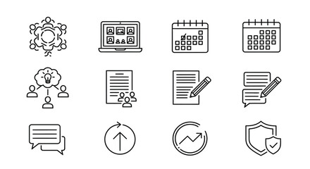 Project management and collaboration tools Vector