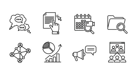 Digital tools for collaboration and organization Vector