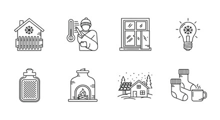 Fototapeta premium Home energy efficiency and comfort Vector