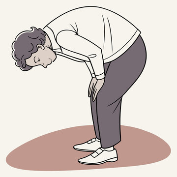 Person performing a forward bend