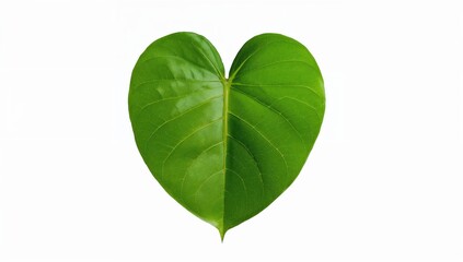 Isolated Green Leaf with Detailed Texture, environmental design, botanical element