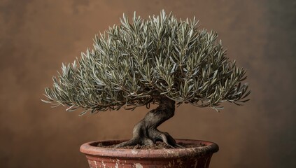 Decorative Bonsai Tree with Twisted Trunk, mindfulness, indoor plant art