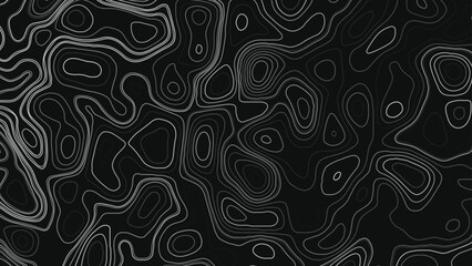Abstract Topographic maps Pattern gold contour line Banner in texture black Background © Creative
