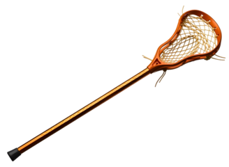 Lacrosse stick with net isolated on transparent background