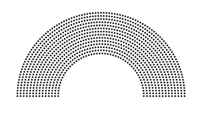 Hemicycle 1024 seats - 14 rows