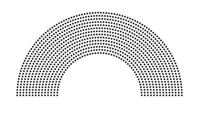 Hemicycle 1023 seats - 14 rows