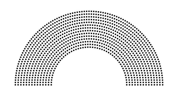 Hemicycle 1040 seats - 14 rows